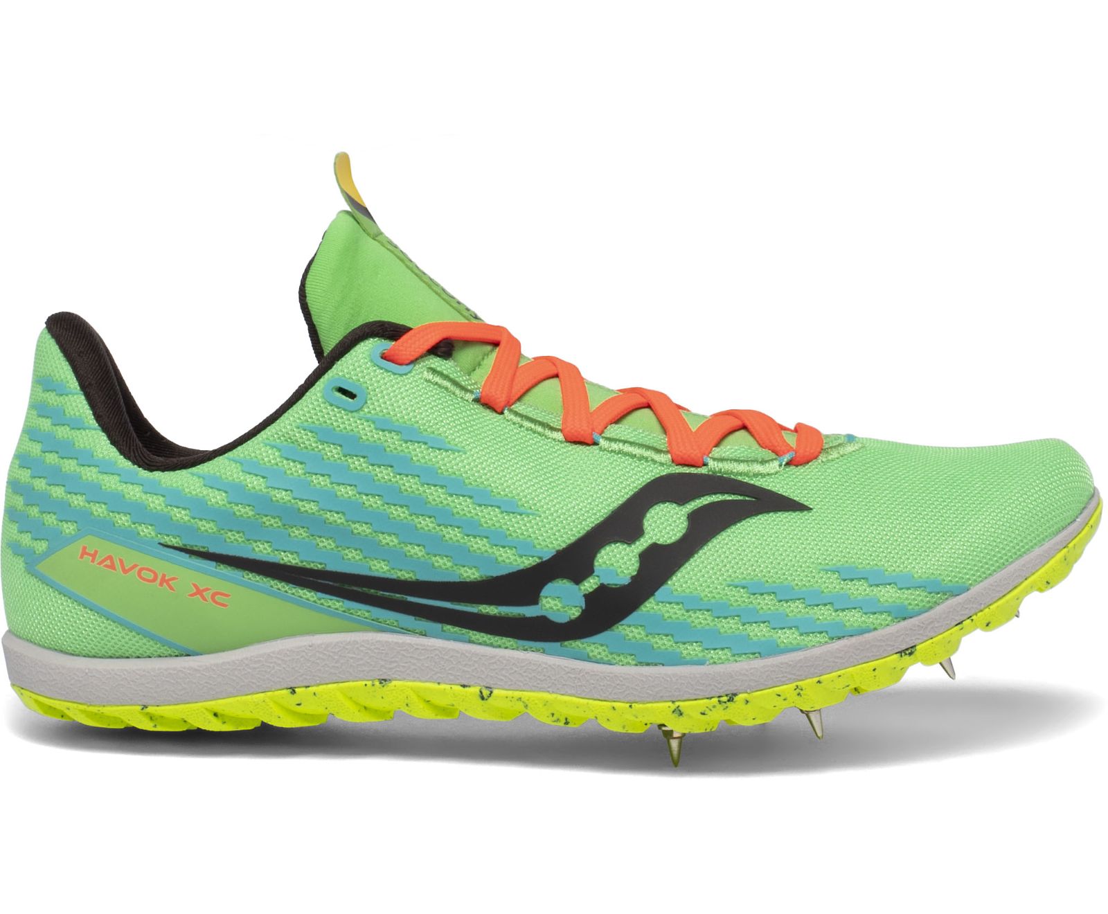 Men's Saucony Havok Xc 3 Flat Running Shoes Green | Singapore 507DFMN